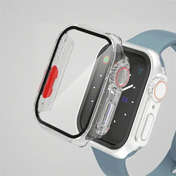 Glass+Case for Apple Watch 44mm 45mm 41mm 40mm 42mm 38mm Screen Protector Cover Change Ultra Bumper iWatch Series 9 8 7  SE 6 5 - Image 10