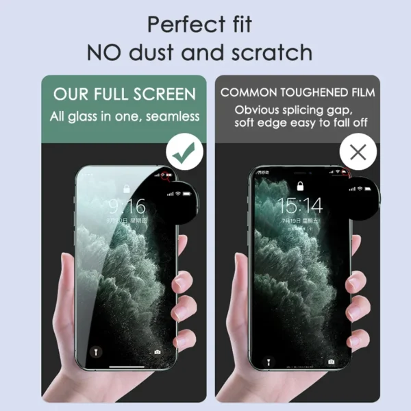 4PCS 60D Full Cover Protective Glass For IPhone 15 11 X XR XS MAX 6 7 8 Plus Screen Protectors On iPhone 13 12 Mini 14 Pro Glass - Image 5