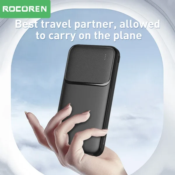 Rocoren Power Bank 10000mAh Portable Charger External Battery PoverBank 10000 Fast Charging Powerbank For iPhone Xiaomi mi POCO - Image 6