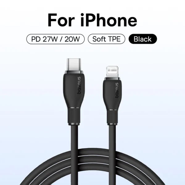 Baseus USB C Cable For IPhone 14 13 12 11 pro Max XS 20W Fast Charging Cable Type C To Lighting Date Wire For iPad Macbook TPE - Image 7