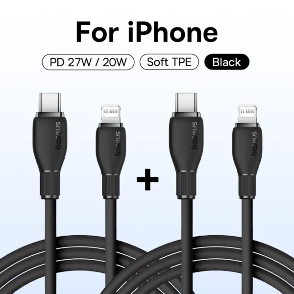 Baseus USB C Cable For IPhone 14 13 12 11 pro Max XS 20W Fast Charging Cable Type C To Lighting Date Wire For iPad Macbook TPE - Image 12