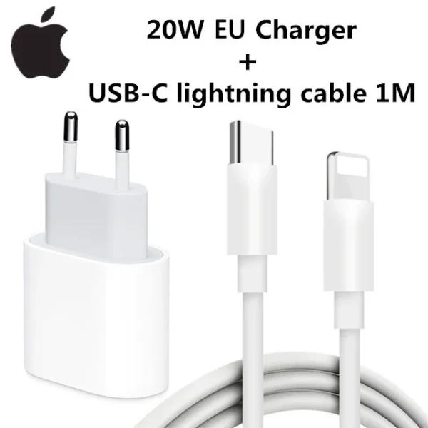 Original 20W USB-C Power Adapter For iphone 15 14 13 mini Pro Max Type C fast charger for Apple Cable for iPhone X XS 11 12 Plus - Image 5