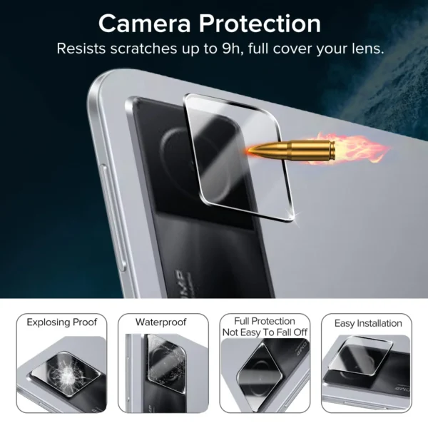 Screen Protector for Xiaomi Pad 6 / Xiaomi Pad 6 Pro (11 inch) 2023 Tempered Glass Film and Camera Lens Protector 9H hardness - Image 3