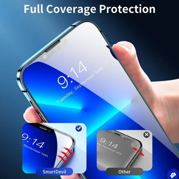 4PCS 60D Full Cover Protective Glass For IPhone 15 11 X XR XS MAX 6 7 8 Plus Screen Protectors On iPhone 13 12 Mini 14 Pro Glass - Image 2