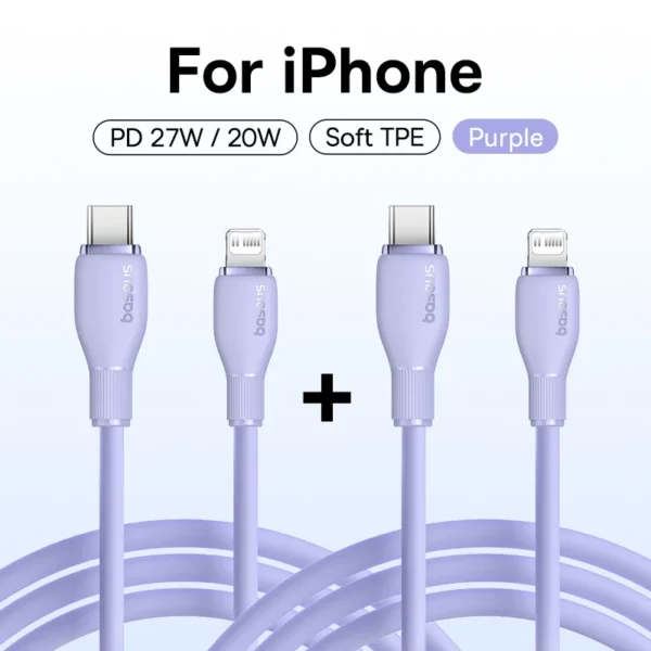 Baseus USB C Cable For IPhone 14 13 12 11 pro Max XS 20W Fast Charging Cable Type C To Lighting Date Wire For iPad Macbook TPE - Image 14