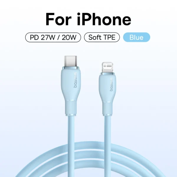 Baseus USB C Cable For IPhone 14 13 12 11 pro Max XS 20W Fast Charging Cable Type C To Lighting Date Wire For iPad Macbook TPE - Image 9