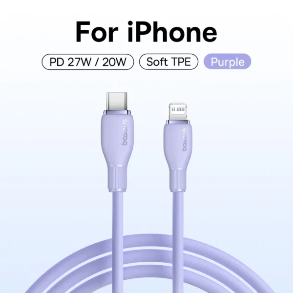 Baseus USB C Cable For IPhone 14 13 12 11 pro Max XS 20W Fast Charging Cable Type C To Lighting Date Wire For iPad Macbook TPE - Image 10