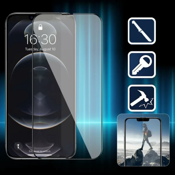 4PCS 60D Full Cover Protective Glass For IPhone 15 11 X XR XS MAX 6 7 8 Plus Screen Protectors On iPhone 13 12 Mini 14 Pro Glass - Image 3