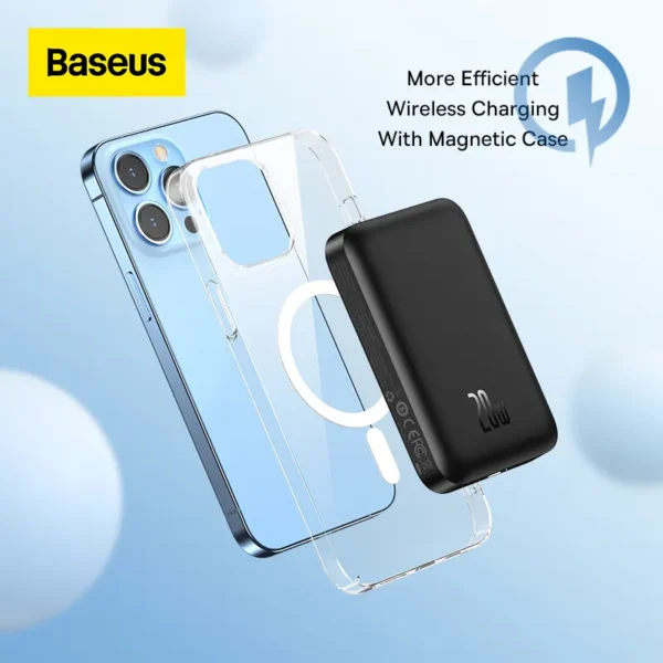 Baseus 6000mAh Power Bank Magnetic Wireless Charger 10000mAh Powerbank For iPhone 12 13 14 Pro Mini Portable External Battery - Image 6