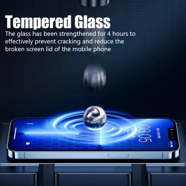 4PCS 60D Full Cover Protective Glass For IPhone 15 11 X XR XS MAX 6 7 8 Plus Screen Protectors On iPhone 13 12 Mini 14 Pro Glass - Image 4