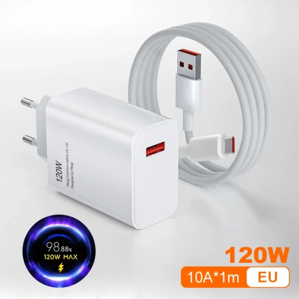 2023 NEW 120W USB Charger For Xiaomi 14 13 12T Pro Redmi Note12 Turbo Samsung Mobile Phone Fast Charging Cable Chargers Adapter - Image 10