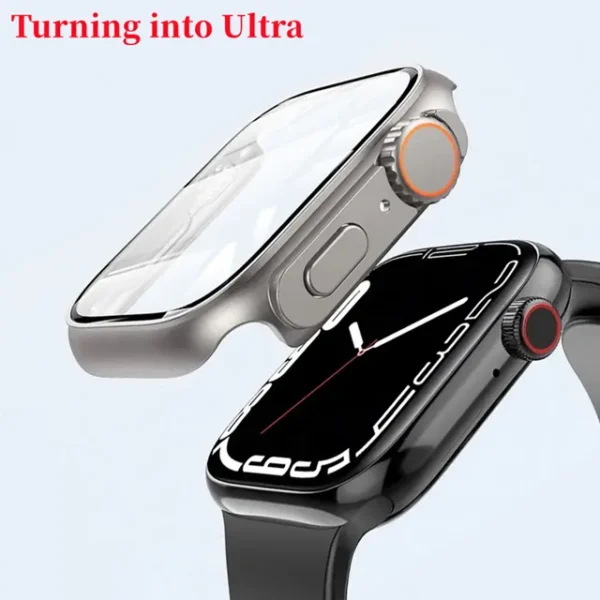 Glass+Case for Apple Watch 44mm 45mm 41mm 40mm 42mm 38mm Screen Protector Cover Change Ultra Bumper iWatch Series 9 8 7  SE 6 5 - Image 7