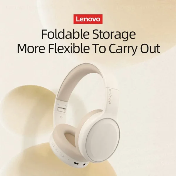 Lenovo TH30 Wireless Headphones Bluetooth 5.3 Earphones Foldable Gaming Headset Sport Headphone with Mic Music Earbuds 250mAh - Image 2