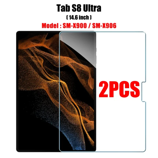 2PCS Tempered Glass Screen Protector for Samsung Galaxy Tab S8 Ultra Plus S6 Lite S7 Fe A7 Lite A8 S9 A9 Tablet Accessories Film - Image 19