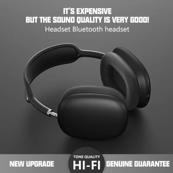 Original P9 Pro Wireless Bluetooth Headphones Noise Cancelling Mic Over Ear Sports Gaming With TF Card Slot Headset For Apple - Image 3