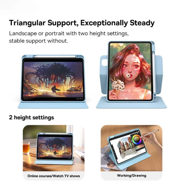 Baseus for iPad Pro 11 12.9 Case iPad Magnetic Case for iPad Air 5 Air 4 10.9 10 Gen 9 8 7 10.2 Inch Support with Pencil Holder - Image 2